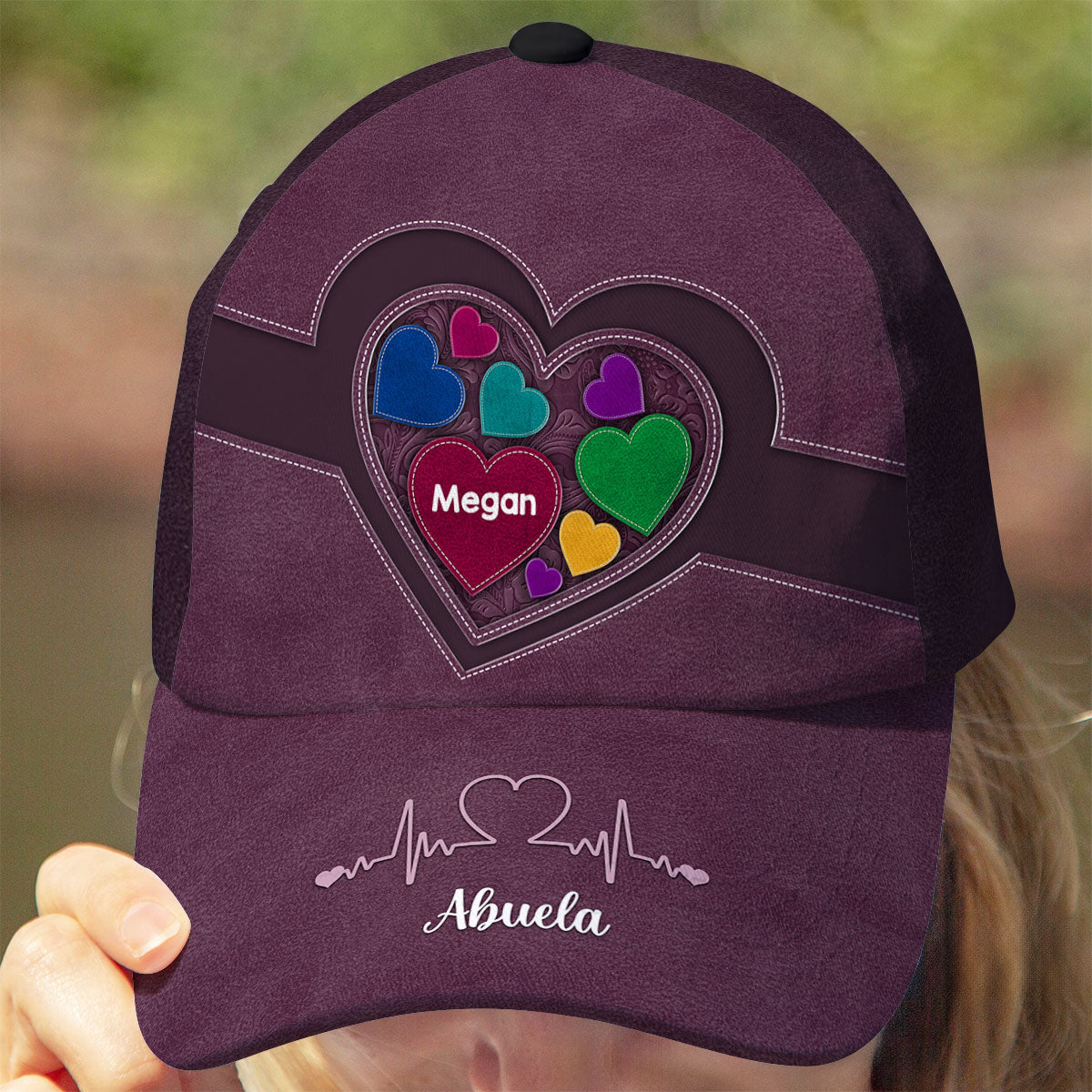 Grandma Mom Hearts In Heart Personalized Classic Cap, Mother's Day gift for Moms, for Grandmas