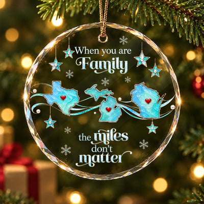 Long Distance Gift - Personalized Glass Ornament - Heartfelt Christmas Gift for Family, Friends, Sisters, Besties