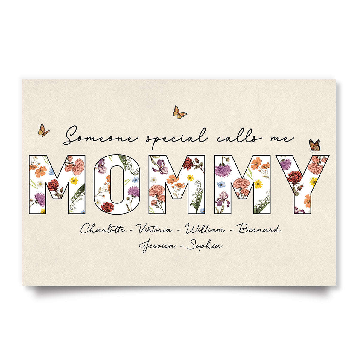 Someone Special Calls Me Grandma Personalized Poster, Birth Month Flower, Gift For Grandma