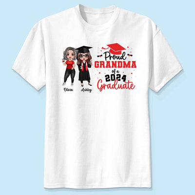 Proud Mom Grandma Of A 2024 Graduate Personalized Shirt