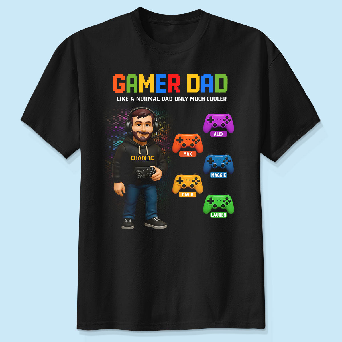 Gamer Dad Cooler Personalized Shirt, Father's Day gift for Gamer Dad, Gift for Husband