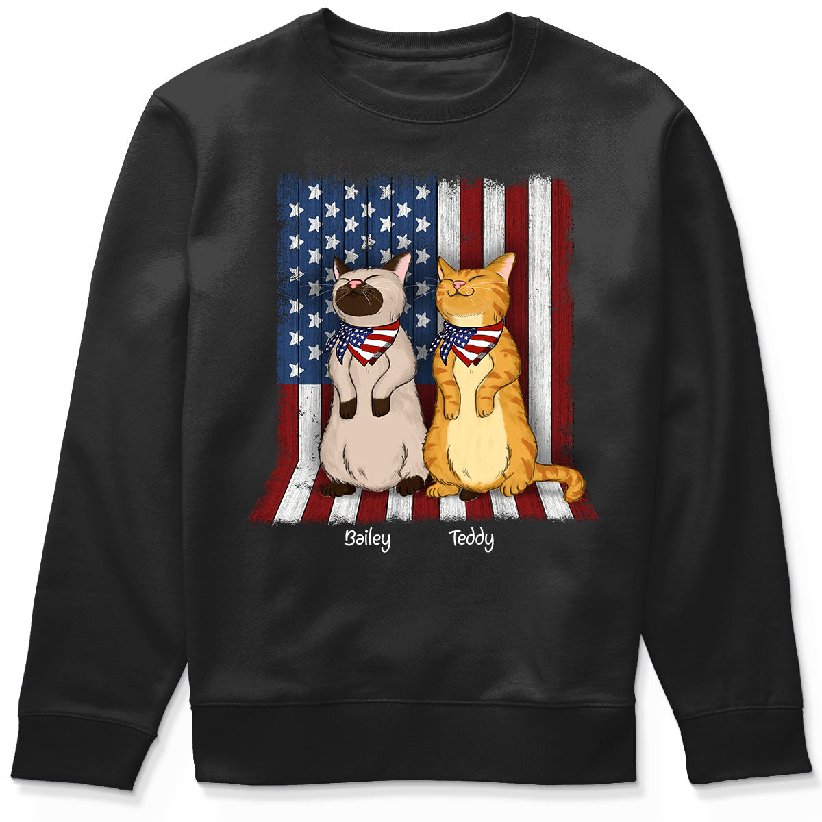 Nation Flag Standing Cat 4th Of July Independence Day Personalized Shirt