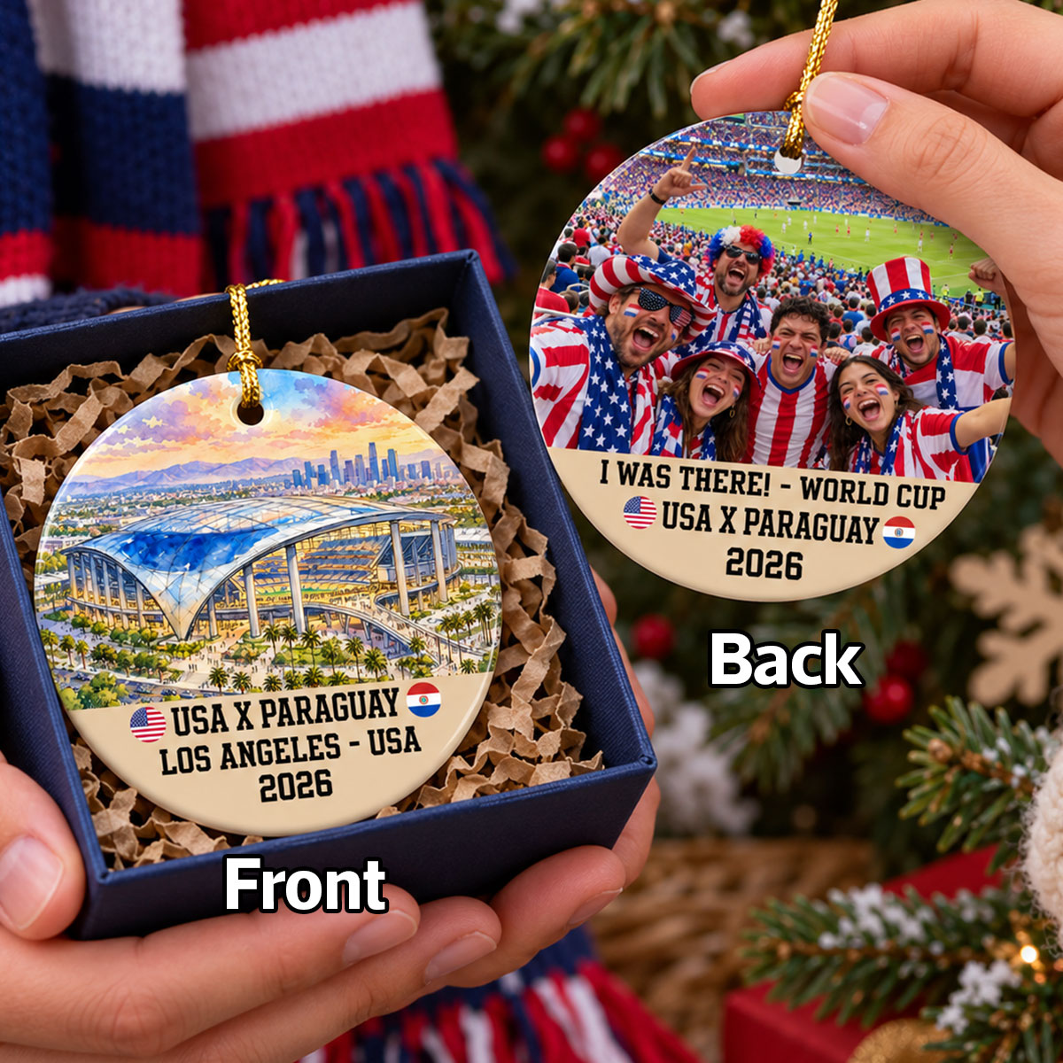 World Cup 2026 World Cup Match Stadium - Personalized Double-Sided Ceramic Ornament - Gift for Soccer Lover, World Cup Keepsake