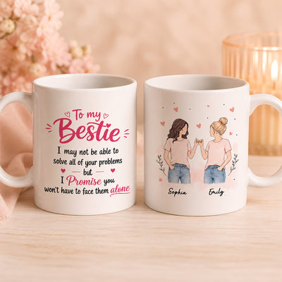 To My Bestie Pinky Promise Besties - Personalized Mug - Friendship Keepsake For Best Friends