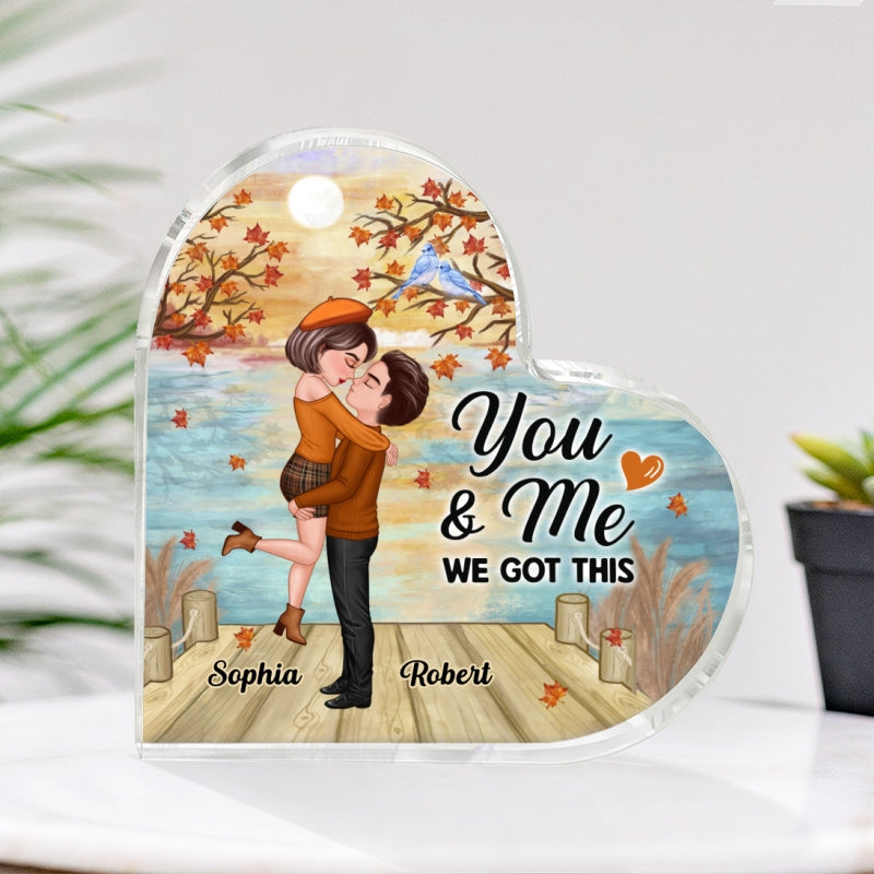 Kissing Hugging Couple We Got This Personalized Acrylic Heart Plaque
