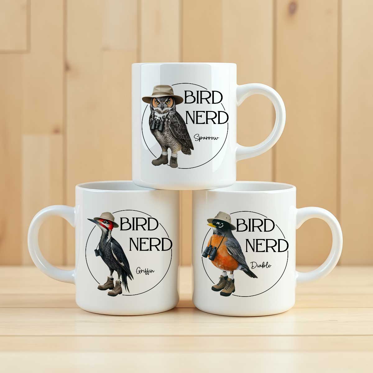 Bird Nerd Funny Bird Watcher Mug, Twitcher Mug, Gift for Bird Lover Personalized Mug