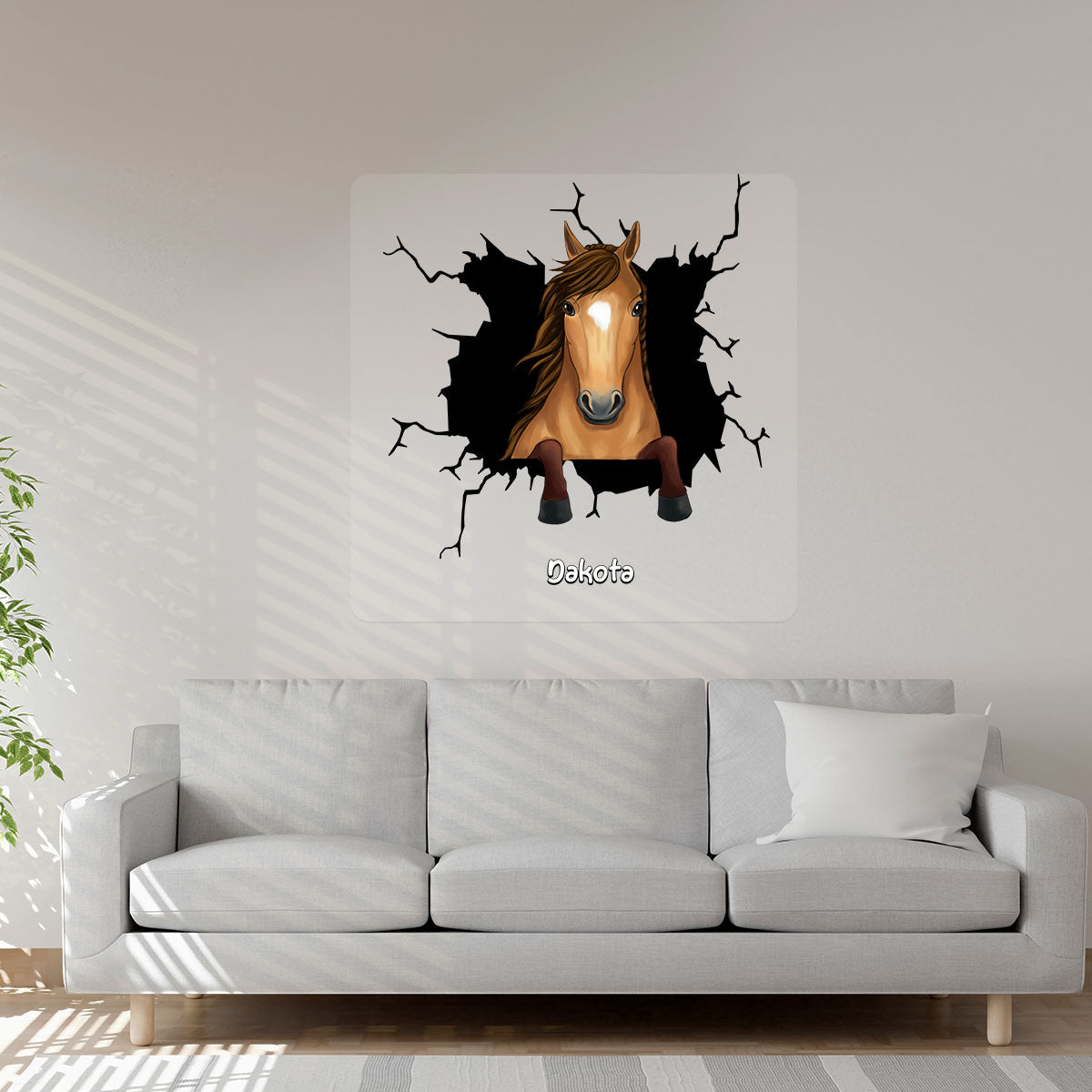 Horse Decor On Car Fridge Window Personalized Decal, Gift For Horse Lovers