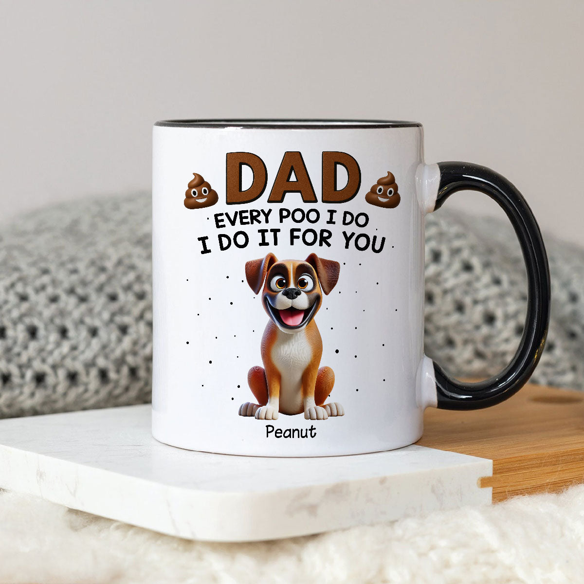 Every Poo I Do I Do It For You Cute Cartoon Dogs Personalized Mug