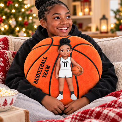 Proud Basketball Player Custom Team Color Team Name - Personalized Pillow - Christmas Gift For Basketball Players, Granddaughter, Daughter, Grandson, Son
