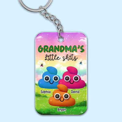 Funny Grandma‘s Little Kids Personalized Acrylic Keychain