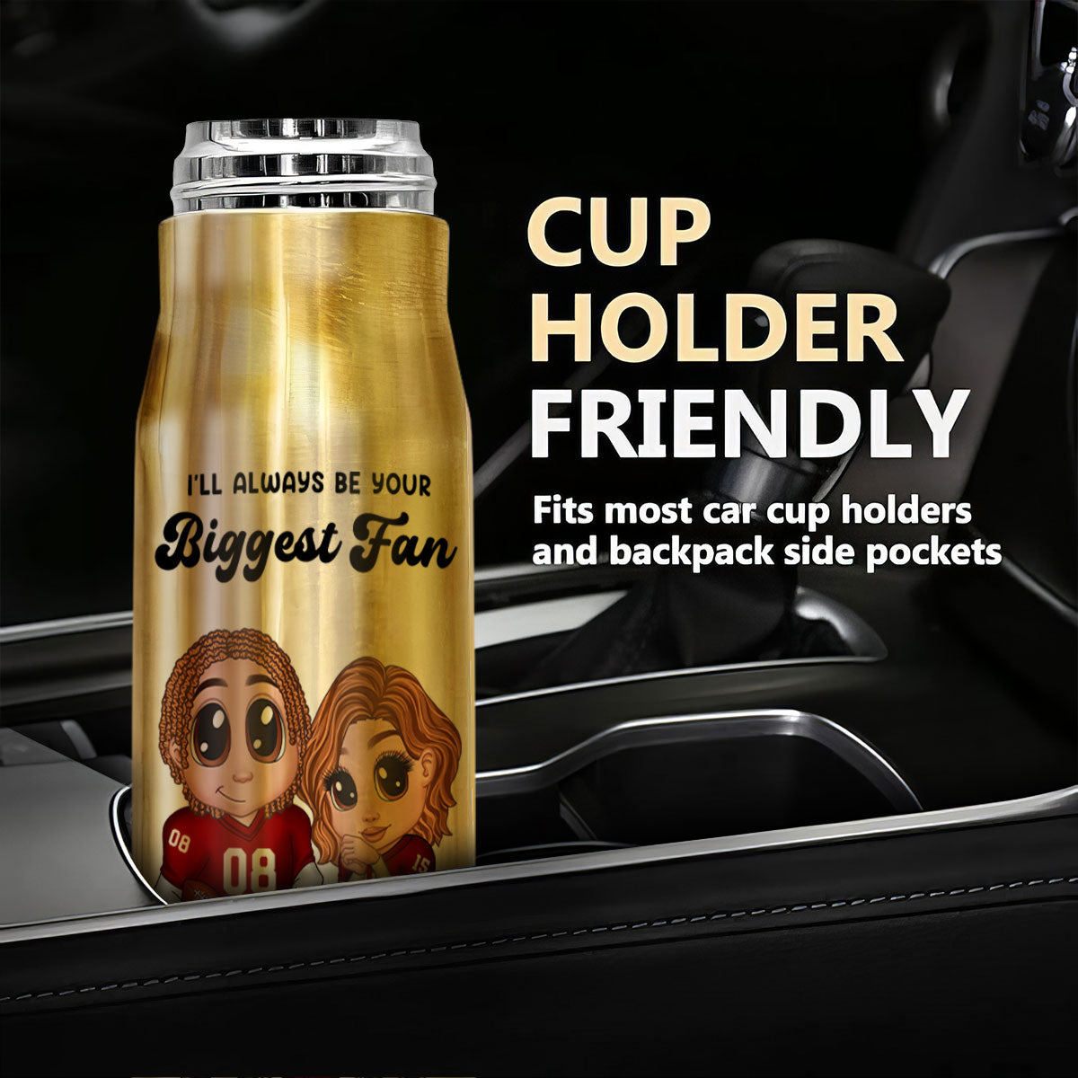 Personalized Y2K Football Couple Bullet Tumbler,  Gift for Couples