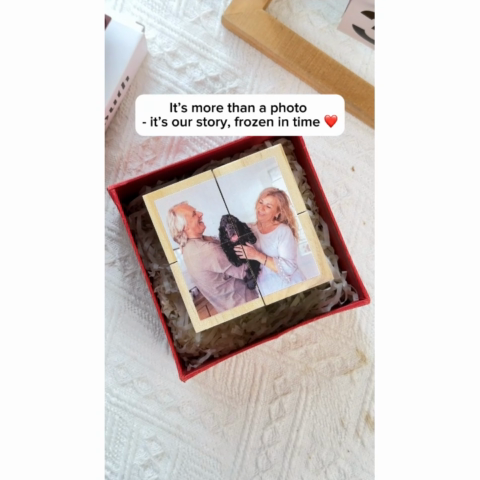 Eternal Love Custom Couple Photo - Personalized Cube - Wedding Gift, Anniversary Gift, Birthday Gift, Christmas Gift For Him, For Her