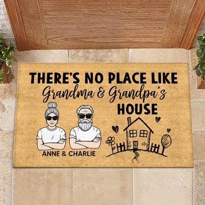 No Place Like Grandma Grandma‘s House Gift For Grandparents Personalized Doormat