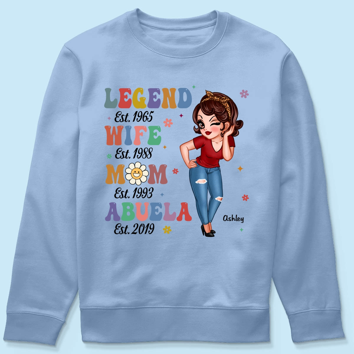 Vintage Legend Wife Mom Grandma Personalized Shirt
