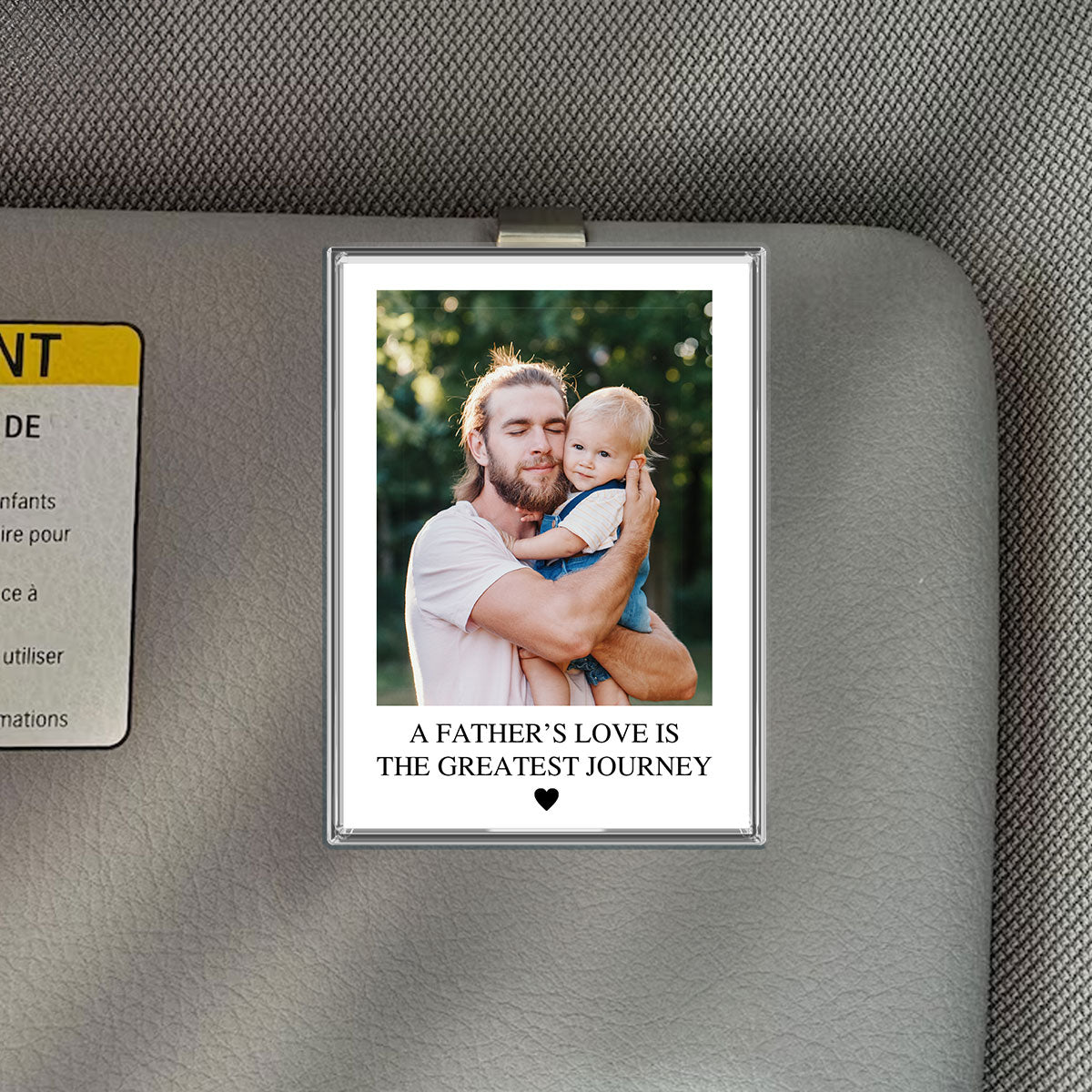 Dad Gifts Custom Photo Car Visor Clip Personalized Father's Day Gift for Him, Unique Gift for Dad from Son, Daughter, Wife, Sentimental Keepsake