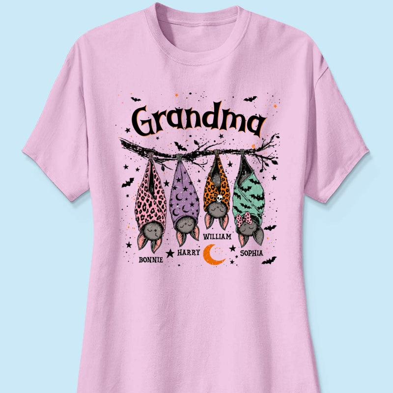 Grandma’s Little Bat Crew – Personalized Shirt – Cute Halloween Gift For Grandma