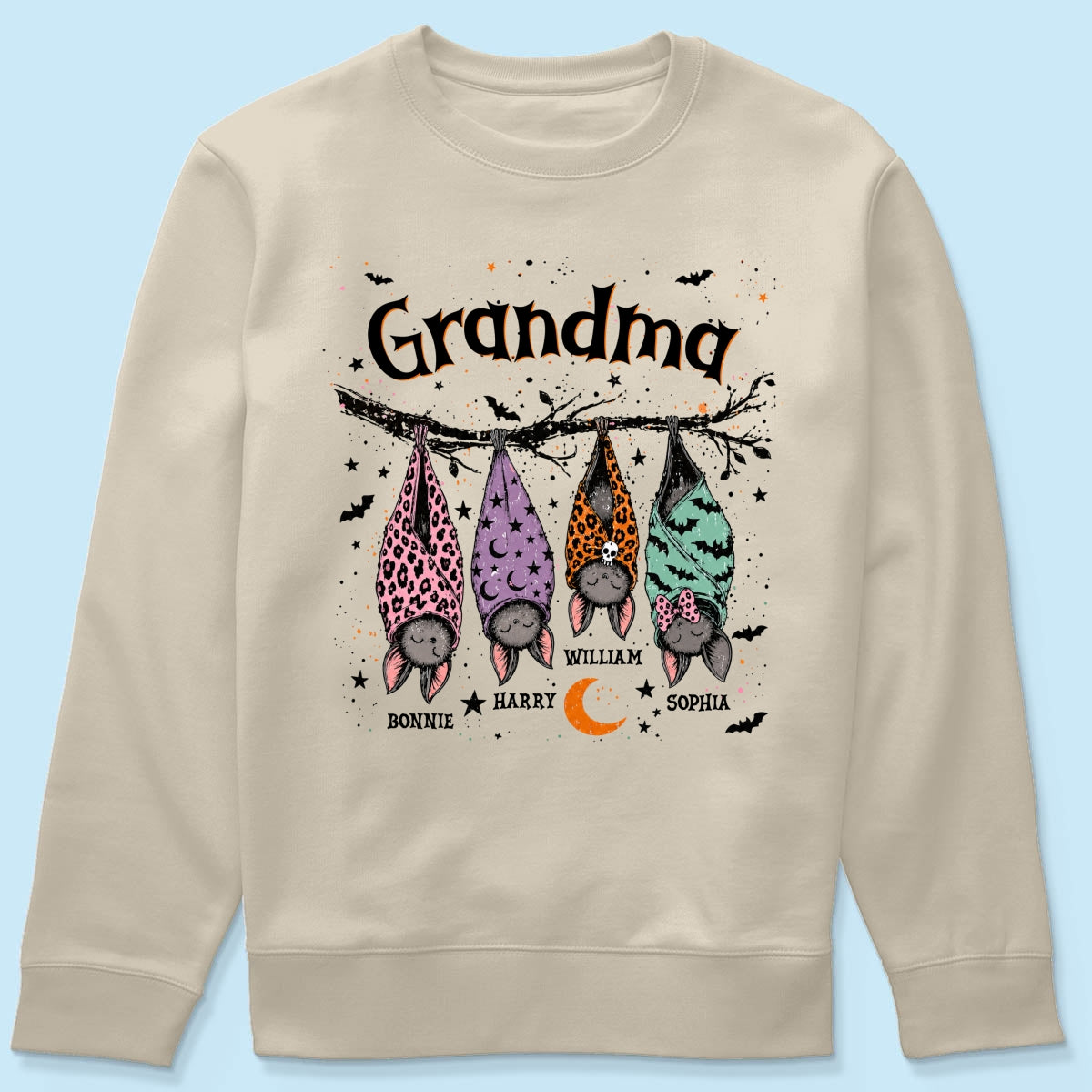 Grandma’s Little Bat Crew – Personalized Shirt – Cute Halloween Gift For Grandma
