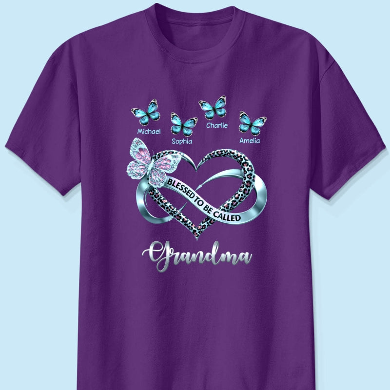 Blessed To Be Called Grandma - Personalized Shirt - Heartfelt Mother's Day Gift for Grandma