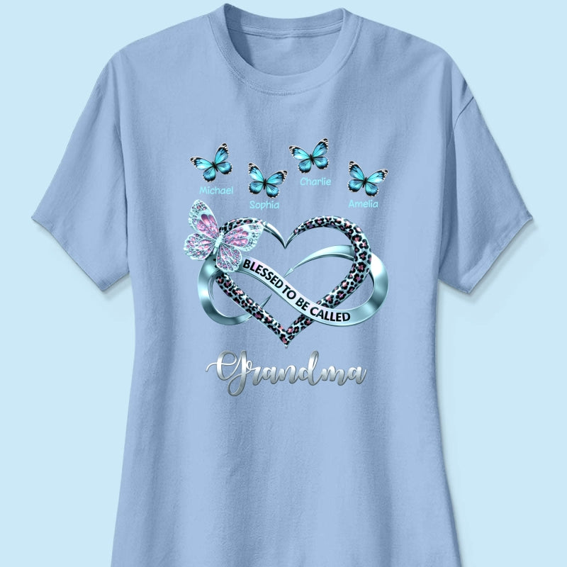 Blessed To Be Called Grandma - Personalized Shirt - Heartfelt Mother's Day Gift for Grandma