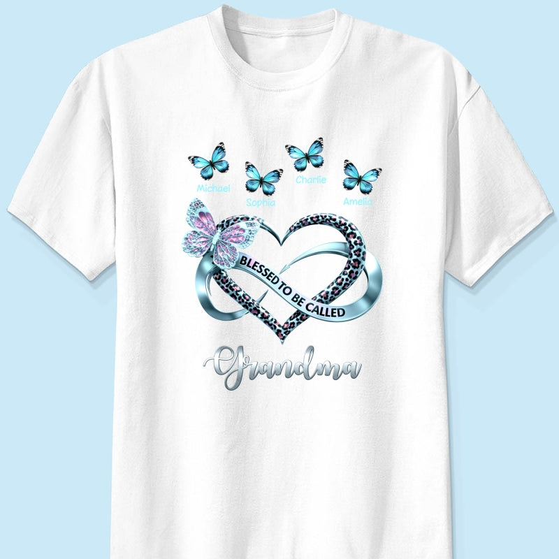 Blessed To Be Called Grandma - Personalized Shirt - Heartfelt Mother's Day Gift for Grandma