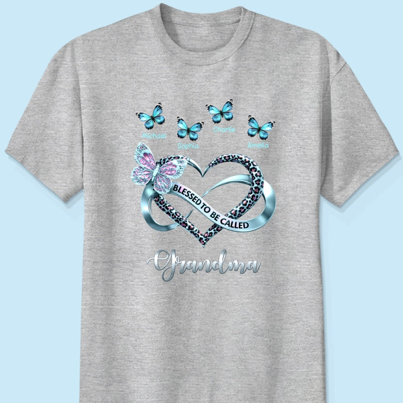 Blessed To Be Called Grandma - Personalized Shirt - Heartfelt Mother's Day Gift for Grandma