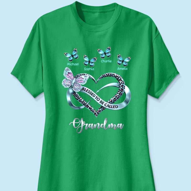 Blessed To Be Called Grandma - Personalized Shirt - Heartfelt Mother's Day Gift for Grandma
