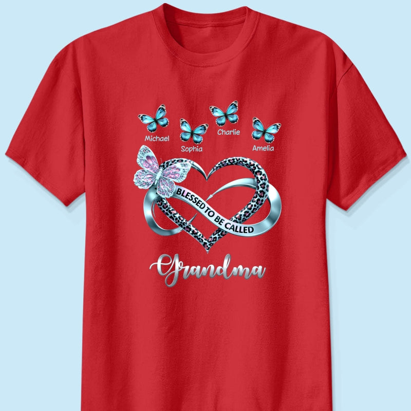 Blessed To Be Called Grandma - Personalized Shirt - Heartfelt Mother's Day Gift for Grandma