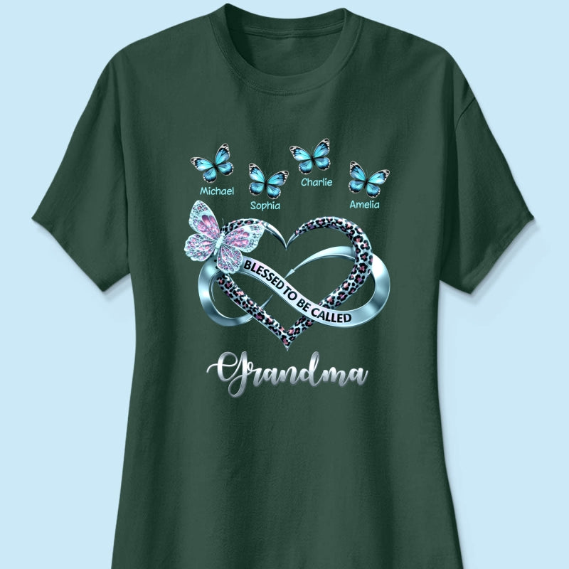 Blessed To Be Called Grandma - Personalized Shirt - Heartfelt Mother's Day Gift for Grandma
