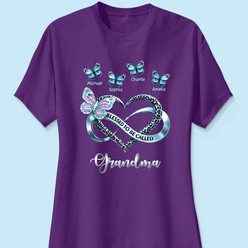 Blessed To Be Called Grandma - Personalized Shirt - Heartfelt Mother's Day Gift for Grandma