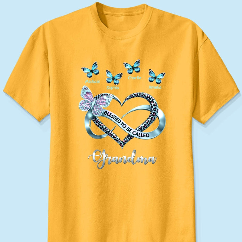 Blessed To Be Called Grandma - Personalized Shirt - Heartfelt Mother's Day Gift for Grandma
