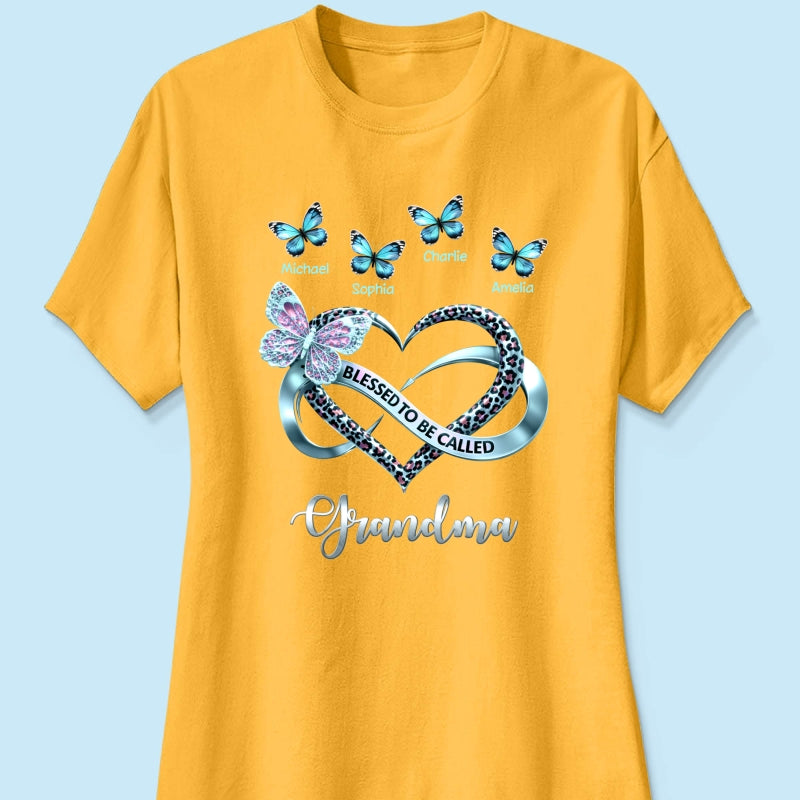 Blessed To Be Called Grandma - Personalized Shirt - Heartfelt Mother's Day Gift for Grandma