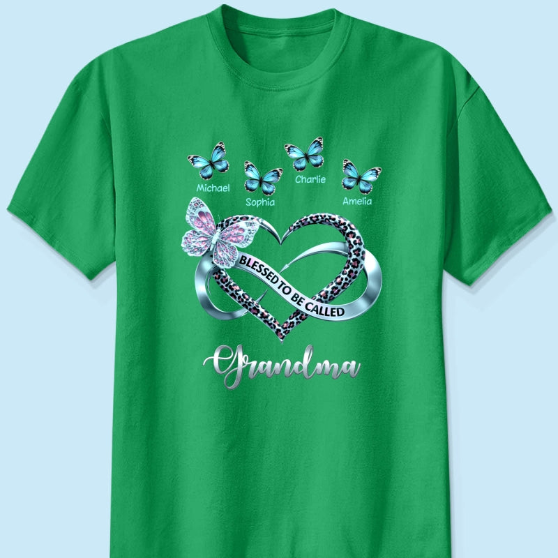 Blessed To Be Called Grandma - Personalized Shirt - Heartfelt Mother's Day Gift for Grandma