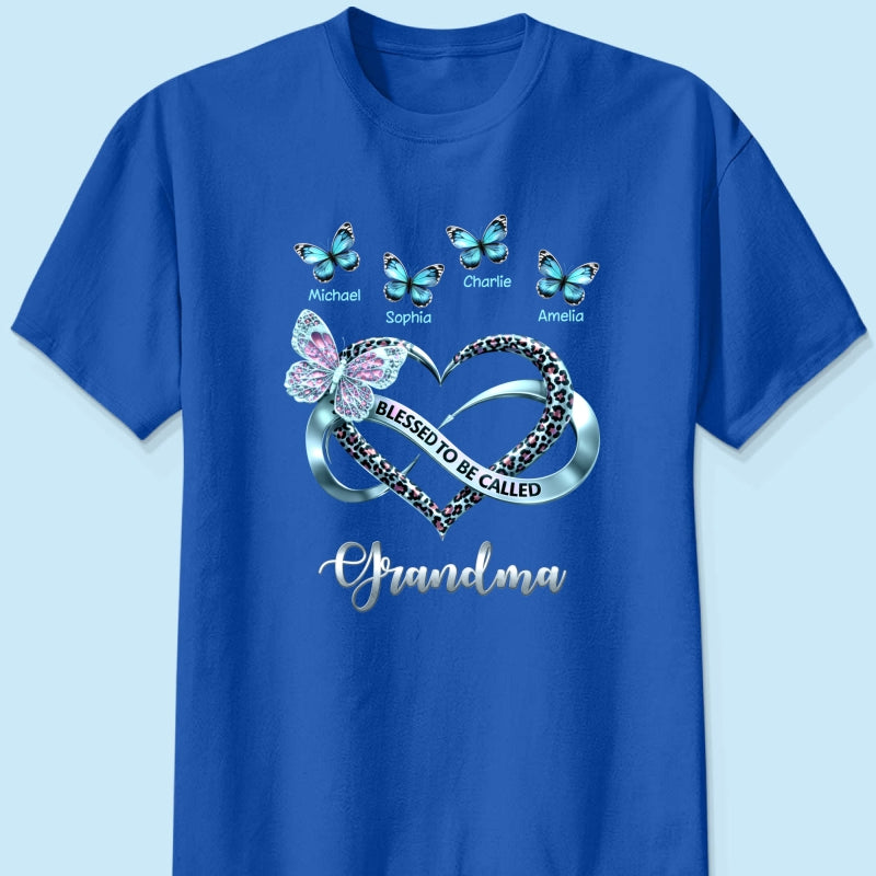 Blessed To Be Called Grandma - Personalized Shirt - Heartfelt Mother's Day Gift for Grandma