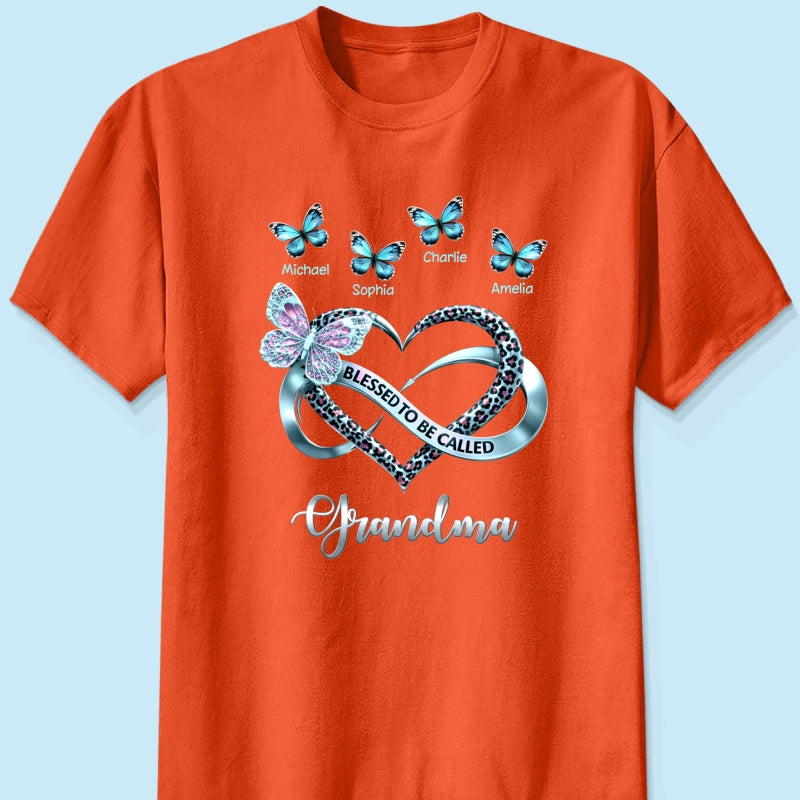 Blessed To Be Called Grandma - Personalized Shirt - Heartfelt Mother's Day Gift for Grandma