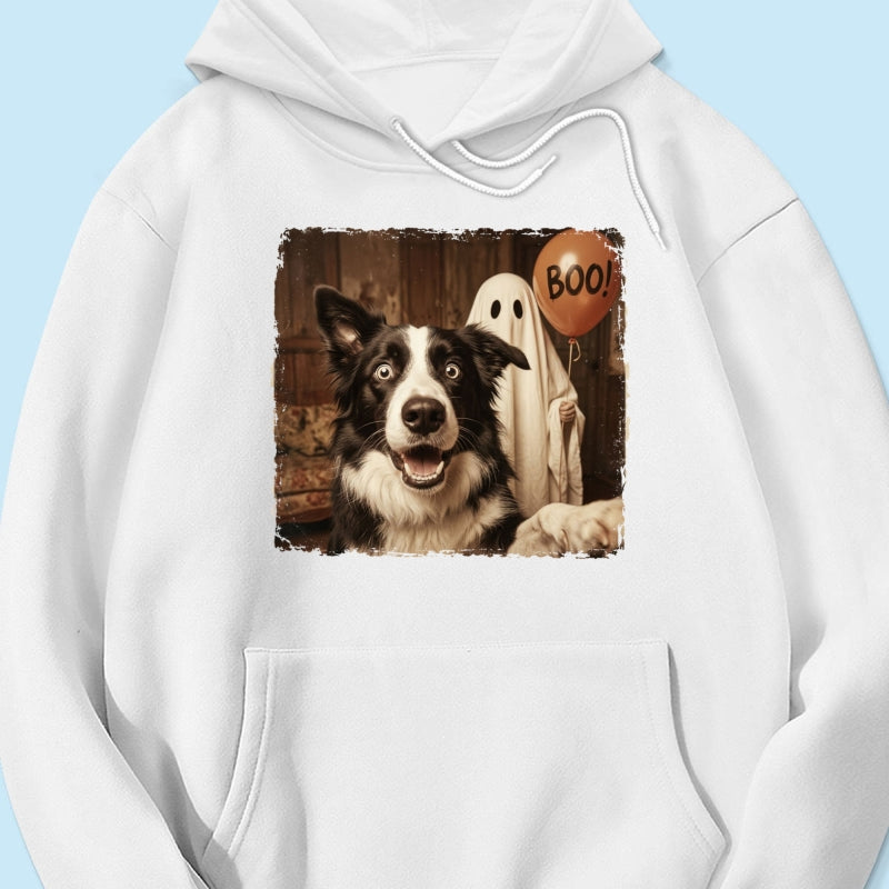 Custom Dog Photo Halloween - Personalized Shirt - Trendy Vintage Spooky Tee for Dog Moms