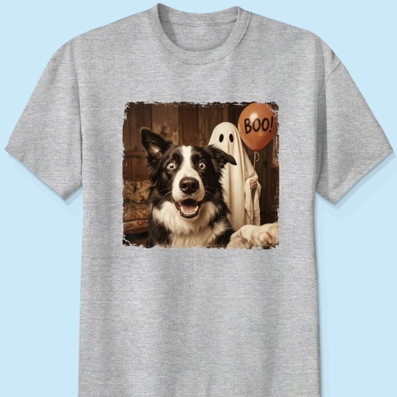 Custom Dog Photo Halloween - Personalized Shirt - Trendy Vintage Spooky Tee for Dog Moms