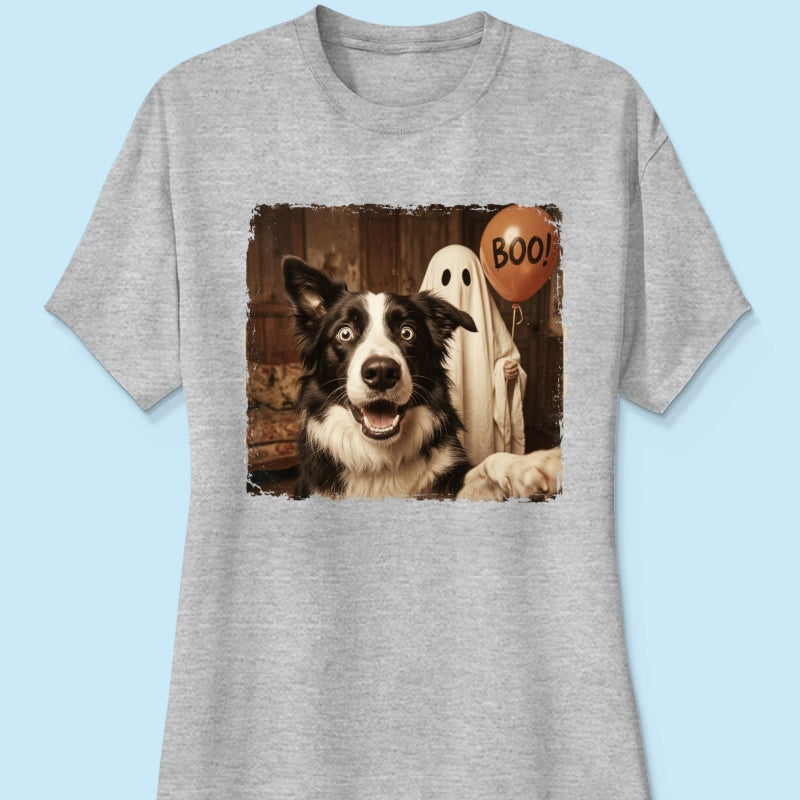 Custom Dog Photo Halloween - Personalized Shirt - Trendy Vintage Spooky Tee for Dog Moms