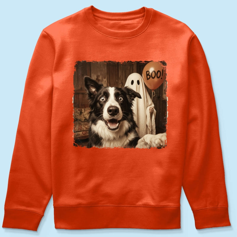 Custom Dog Photo Halloween - Personalized Shirt - Trendy Vintage Spooky Tee for Dog Moms