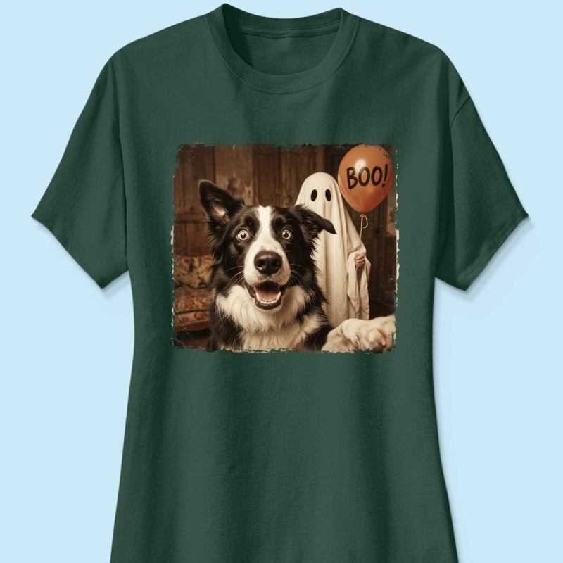 Custom Dog Photo Halloween - Personalized Shirt - Trendy Vintage Spooky Tee for Dog Moms