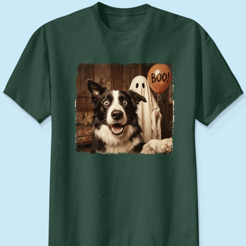 Custom Dog Photo Halloween - Personalized Shirt - Trendy Vintage Spooky Tee for Dog Moms