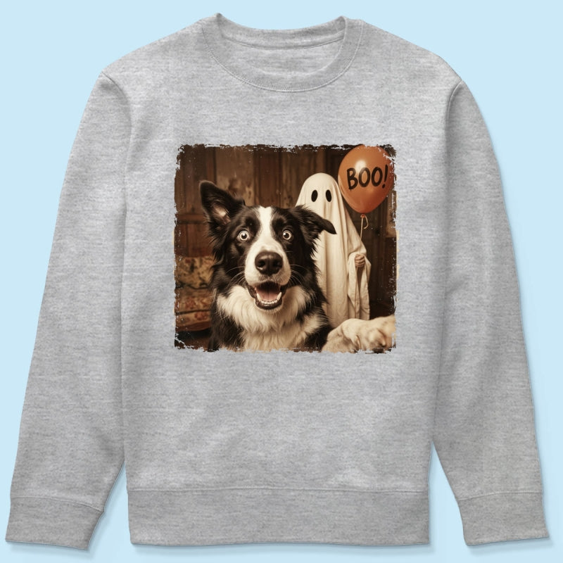 Custom Dog Photo Halloween - Personalized Shirt - Trendy Vintage Spooky Tee for Dog Moms
