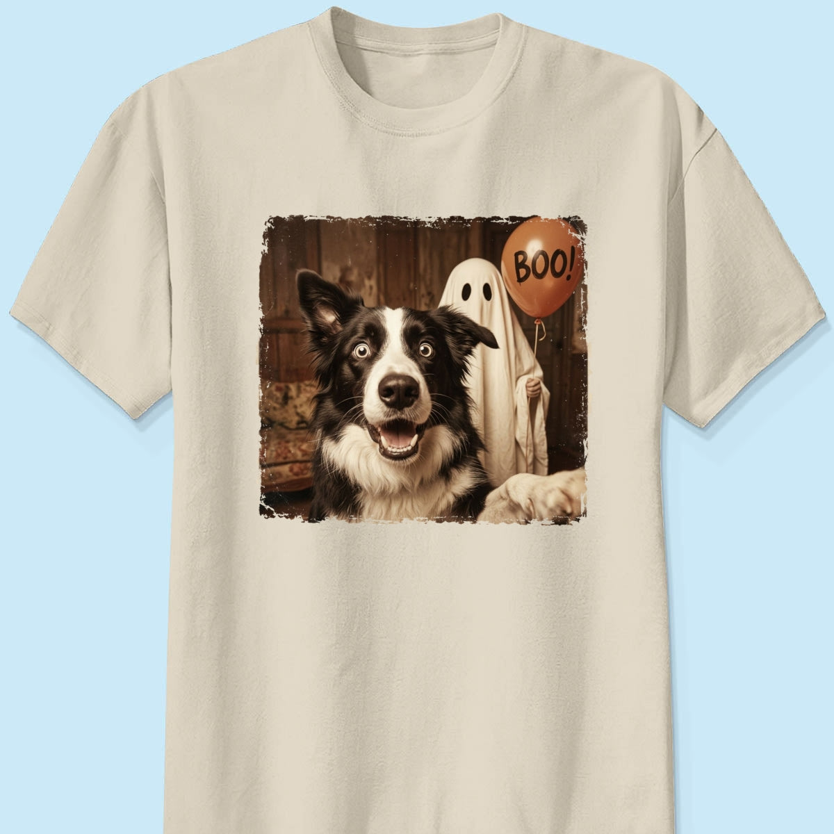 Custom Dog Photo Halloween - Personalized Shirt - Trendy Vintage Spooky Tee for Dog Moms