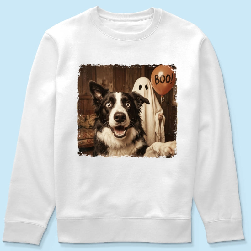 Custom Dog Photo Halloween - Personalized Shirt - Trendy Vintage Spooky Tee for Dog Moms