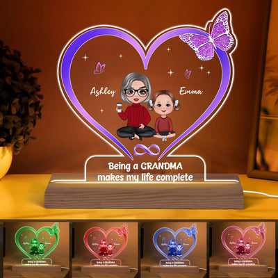 Being A Grandma Makes Life Completed Mother‘s Day Gift Personalized Custom Shape LED Lamp Night Light
