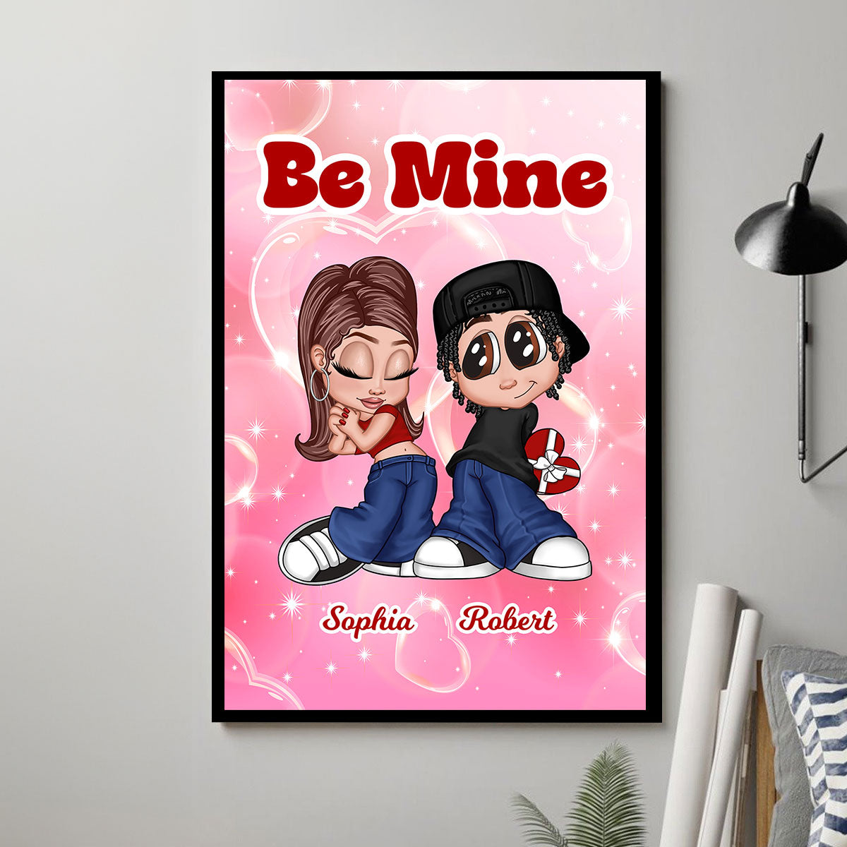 Y2K Couple Personalized Poster, Unique Gift For Him, For Her