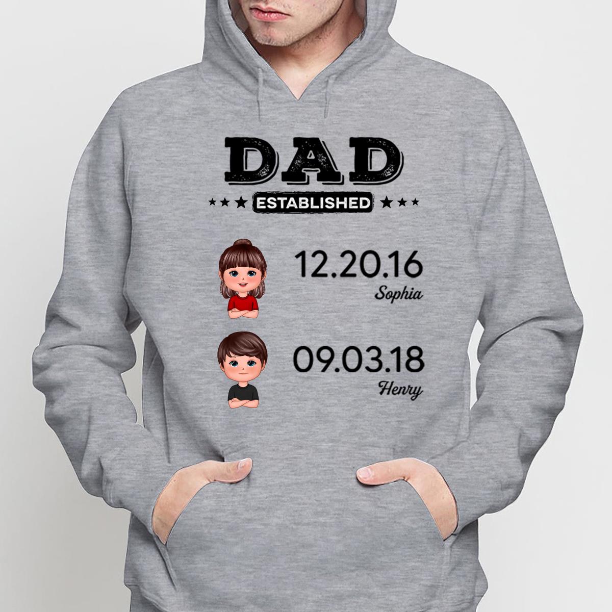Dad Established Doll Kids Gift For Dad Personalized Shirt