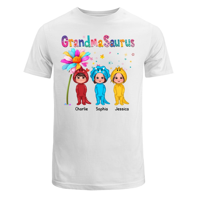 Grandmasaurus Doll Kids Dinosaur Costume Gift For Grandma Personalized Shirt