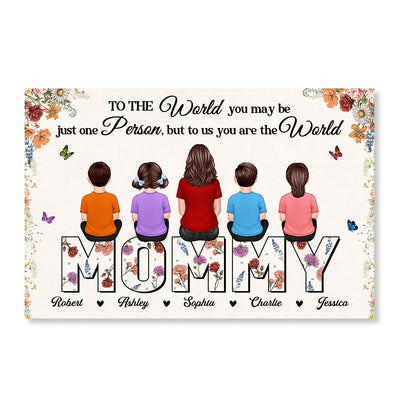 Custom Birth Month Flower Gift For Mom Mommy Personalized Horizontal Poster