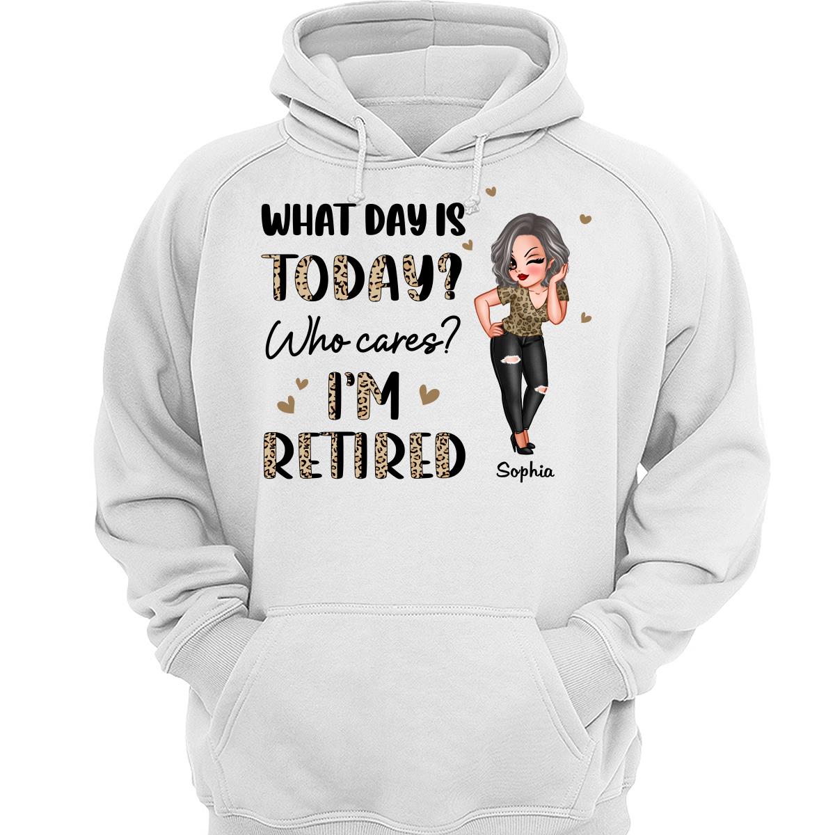 Half Leopard Sassy Woman What Day Is Today I‘m Retired Personalized Shirt