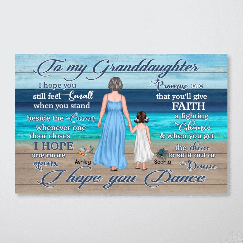 To My Daughter Granddaughter Summer Personalized Horizontal Poster